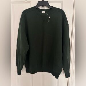 Offline by aerie Classic Forest Green Crewneck Sweater